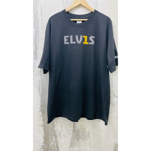 ELVIS T-Shirt Mens XL Elvis Harrahs Elvis Y2K TShirt Black XL Mens Elvis Concert - Picture 2 of 8